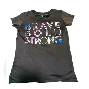 Champion Girls "BRAVE, BOLD, STRONG" Dri T-Shirt  Size 14/16